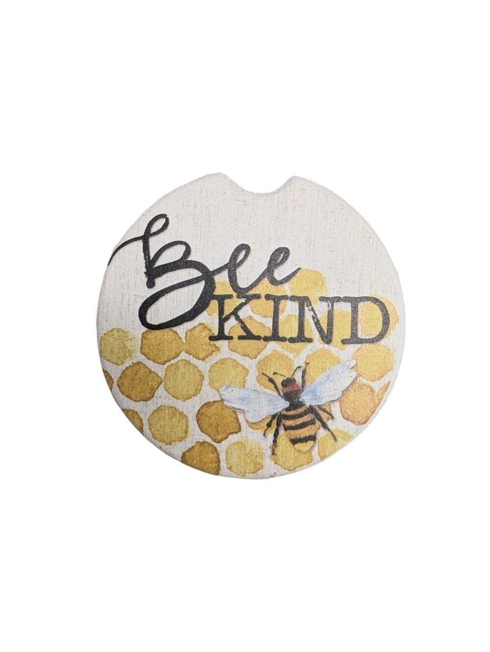 The Spring Shop Bee Kind Absorbent Stone Car Coaster